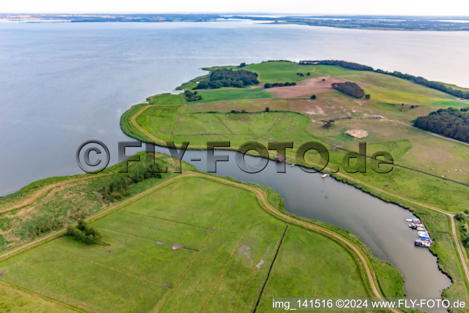 Vue aérienne de Port de pêche de Loddiner Höft à Loddin dans le département Mecklembourg-Poméranie occidentale, Allemagne