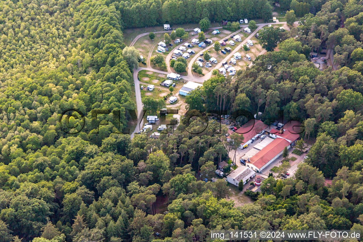 Vue aérienne de Camping à Ückeritz dans le département Mecklembourg-Poméranie occidentale, Allemagne