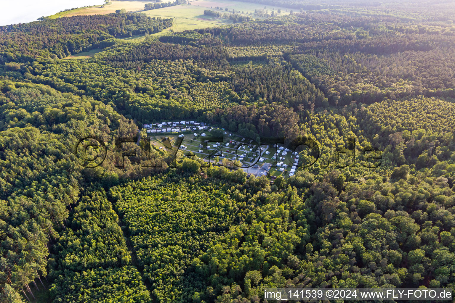 Vue aérienne de Camping Mer Baltique Bansin à le quartier Bansin in Heringsdorf dans le département Mecklembourg-Poméranie occidentale, Allemagne