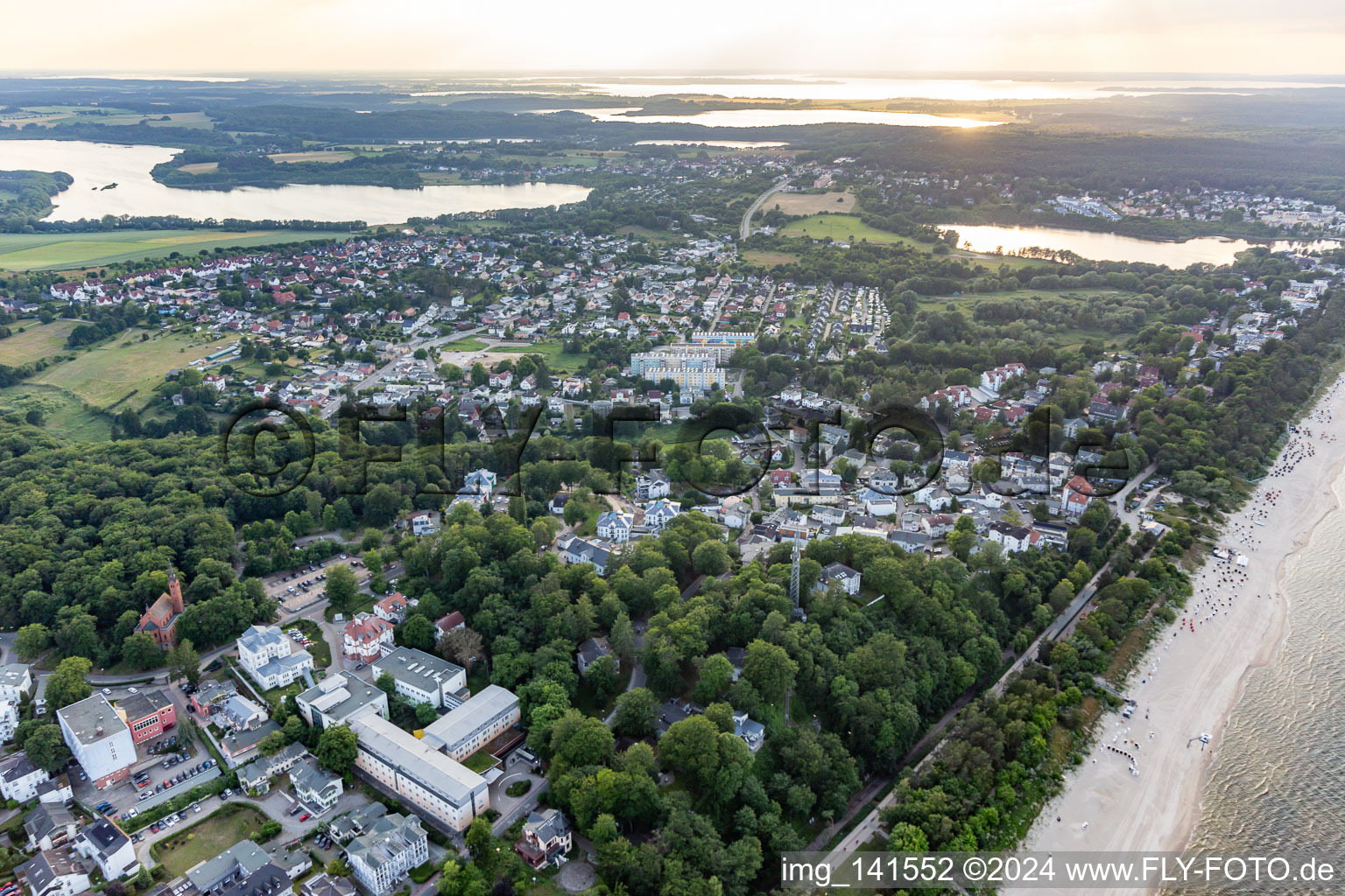 Vue aérienne de Partie nord-ouest à Heringsdorf dans le département Mecklembourg-Poméranie occidentale, Allemagne