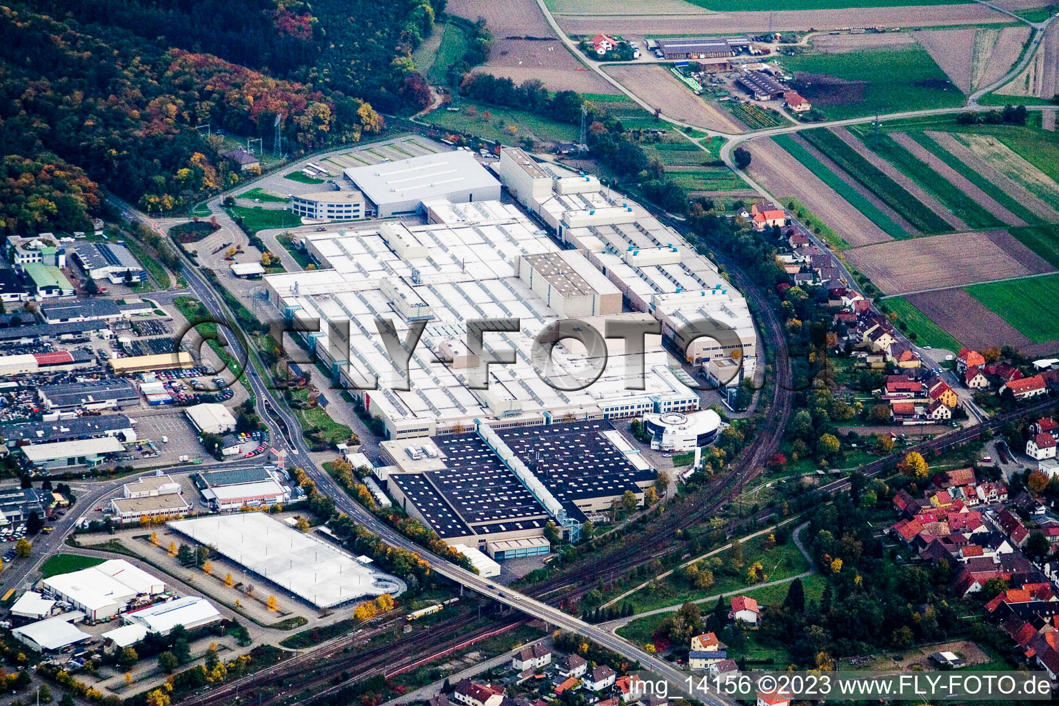 Quartier Graben in Graben-Neudorf dans le département Bade-Wurtemberg, Allemagne depuis l'avion