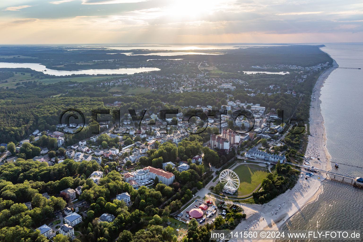 Vue aérienne de Heringsdorf dans le département Mecklembourg-Poméranie occidentale, Allemagne