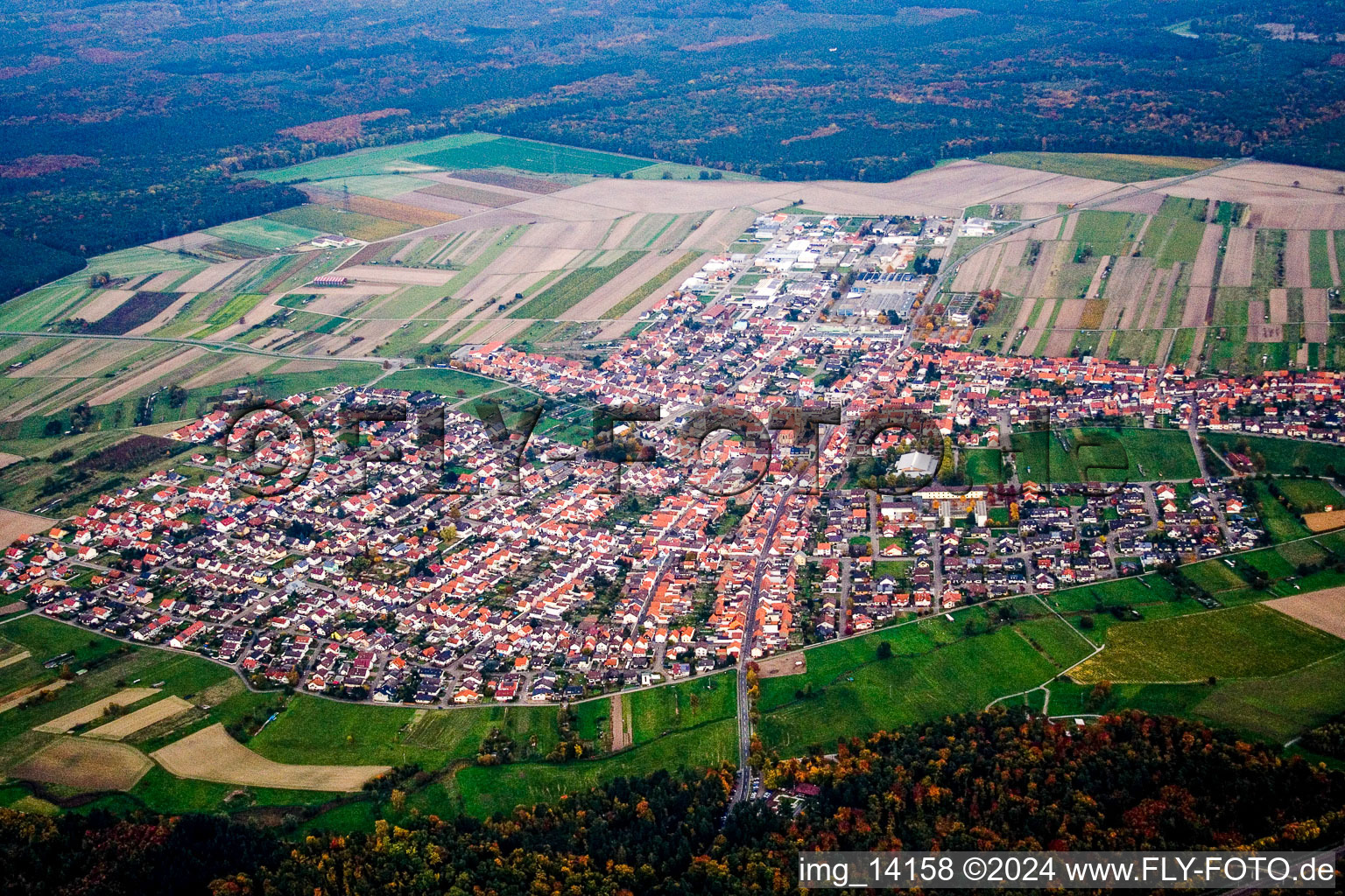 Hambrücken dans le département Bade-Wurtemberg, Allemagne d'en haut