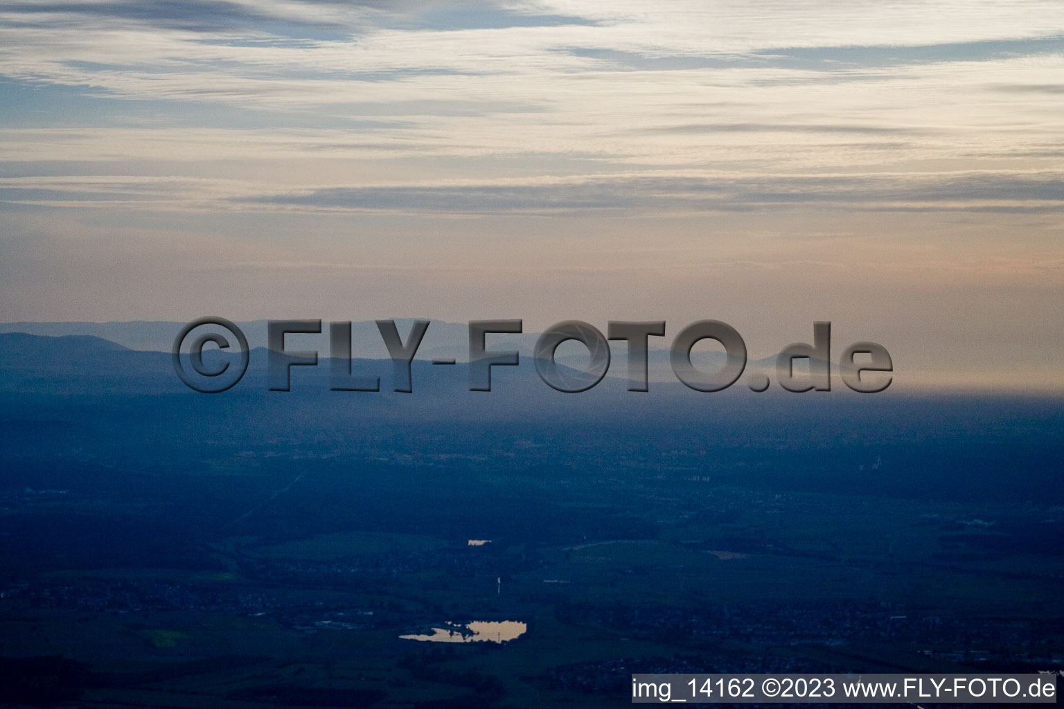 Vue d'oiseau de Hambrücken dans le département Bade-Wurtemberg, Allemagne