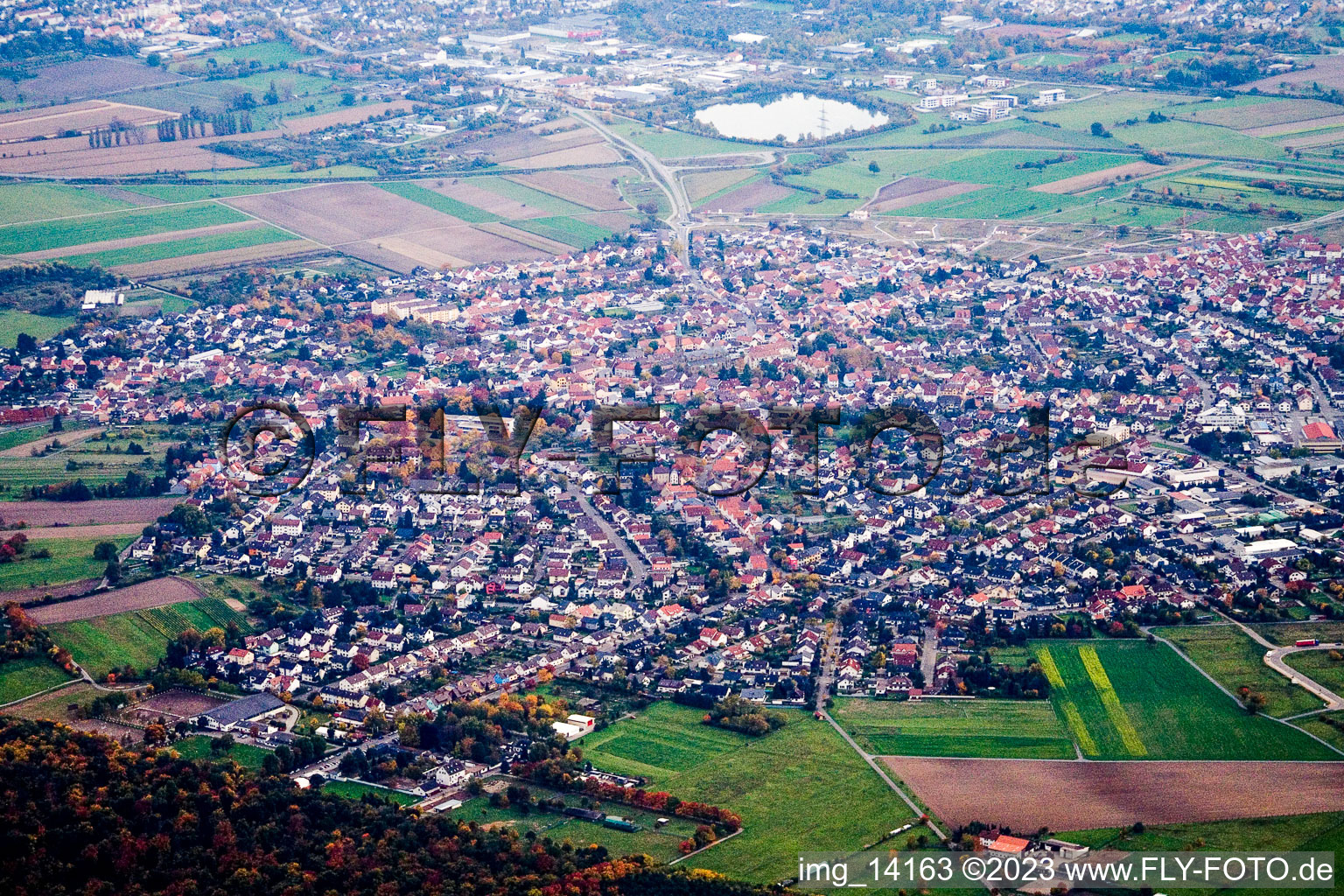 Hambrücken dans le département Bade-Wurtemberg, Allemagne vue du ciel