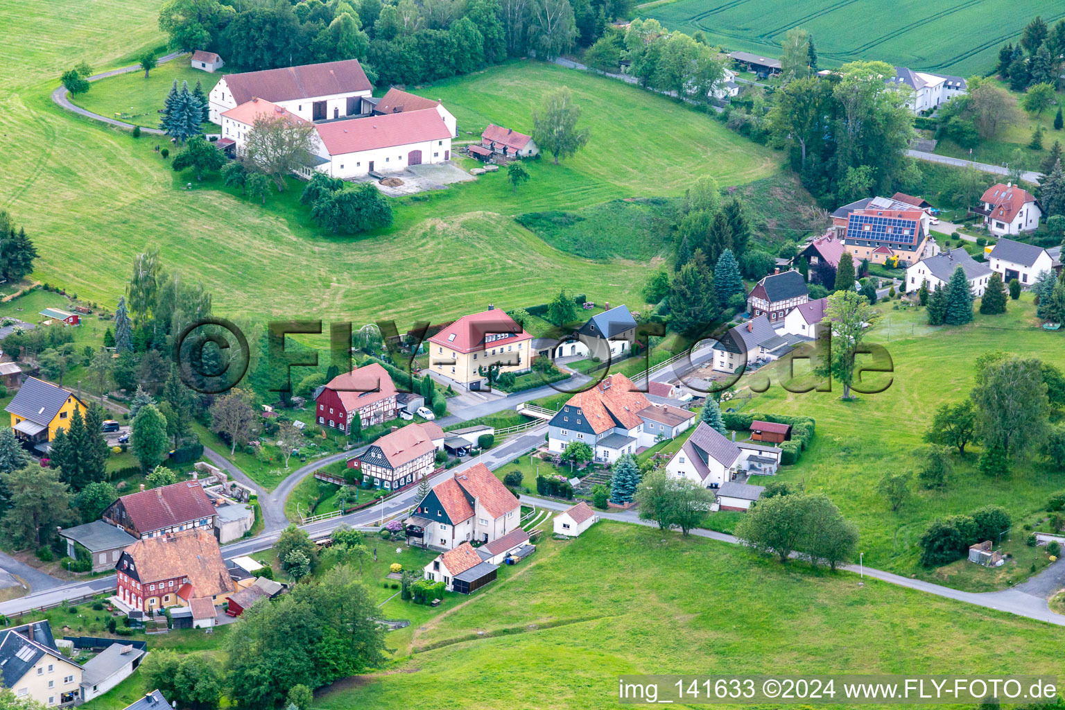 Vue aérienne de Quartier Wittgendorf in Zittau dans le département Saxe, Allemagne