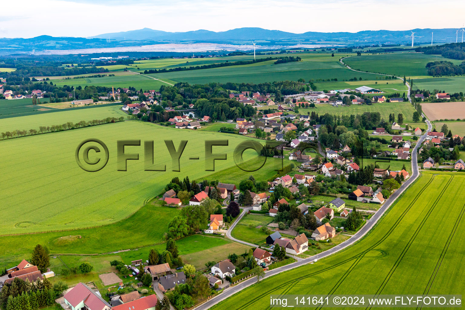 Vue aérienne de Quartier Burkersdorf in Zittau dans le département Saxe, Allemagne