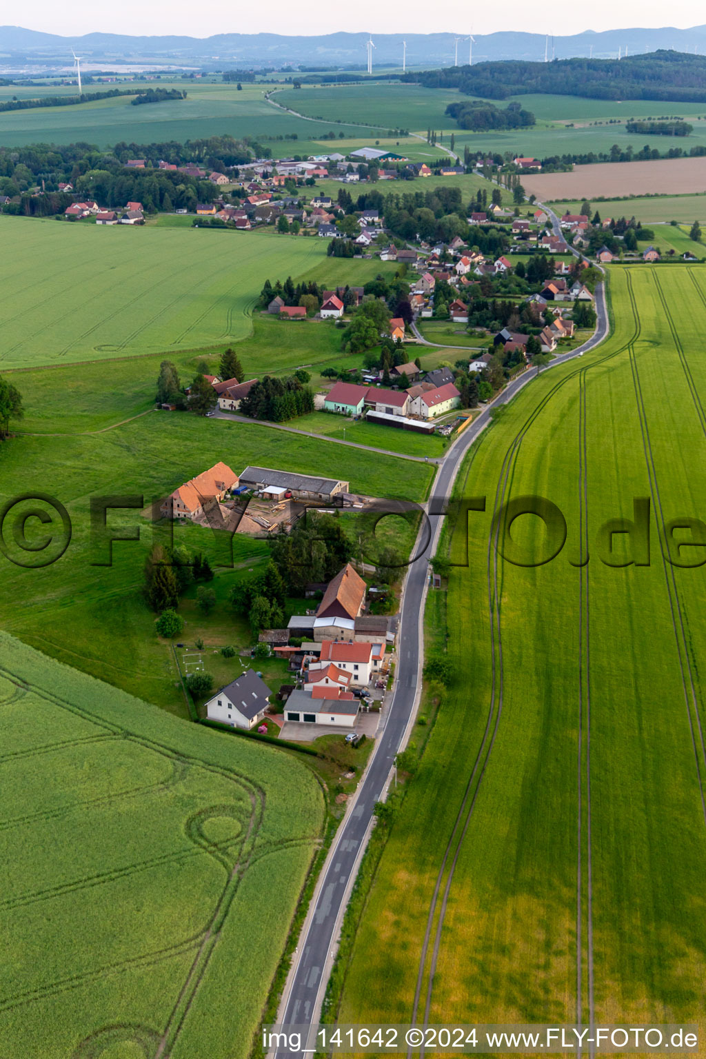 Vue aérienne de Quartier Burkersdorf in Zittau dans le département Saxe, Allemagne