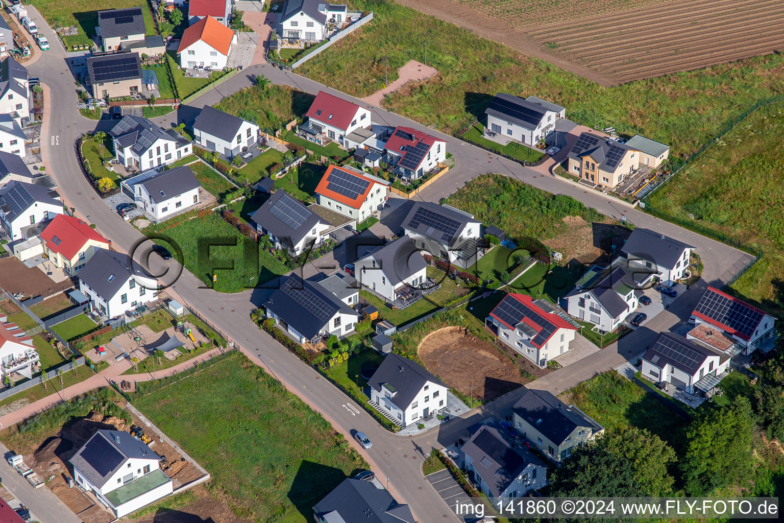 Vue oblique de Chemin des Narcisses à Kandel dans le département Rhénanie-Palatinat, Allemagne