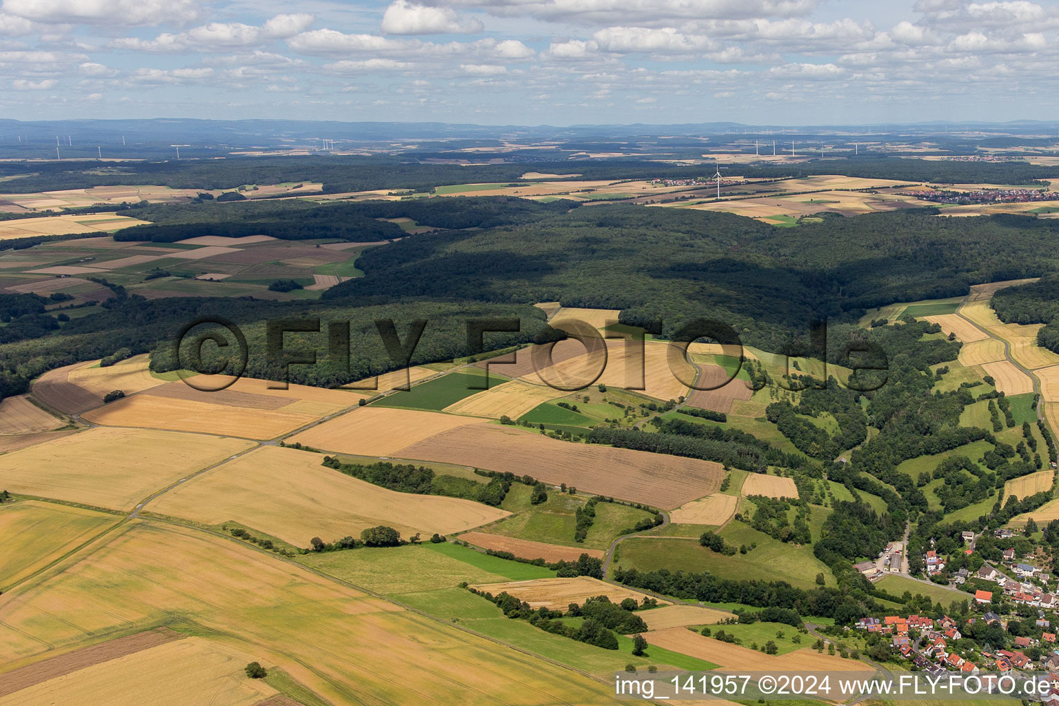 Photographie aérienne de Quartier Hausen in Schonungen dans le département Bavière, Allemagne