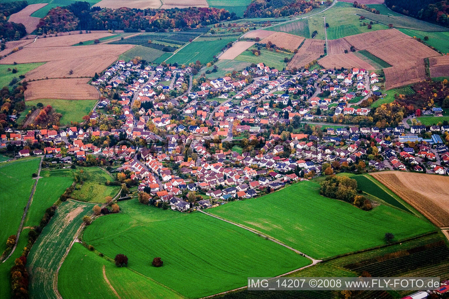 Photographie aérienne de Horrenberg dans le département Bade-Wurtemberg, Allemagne