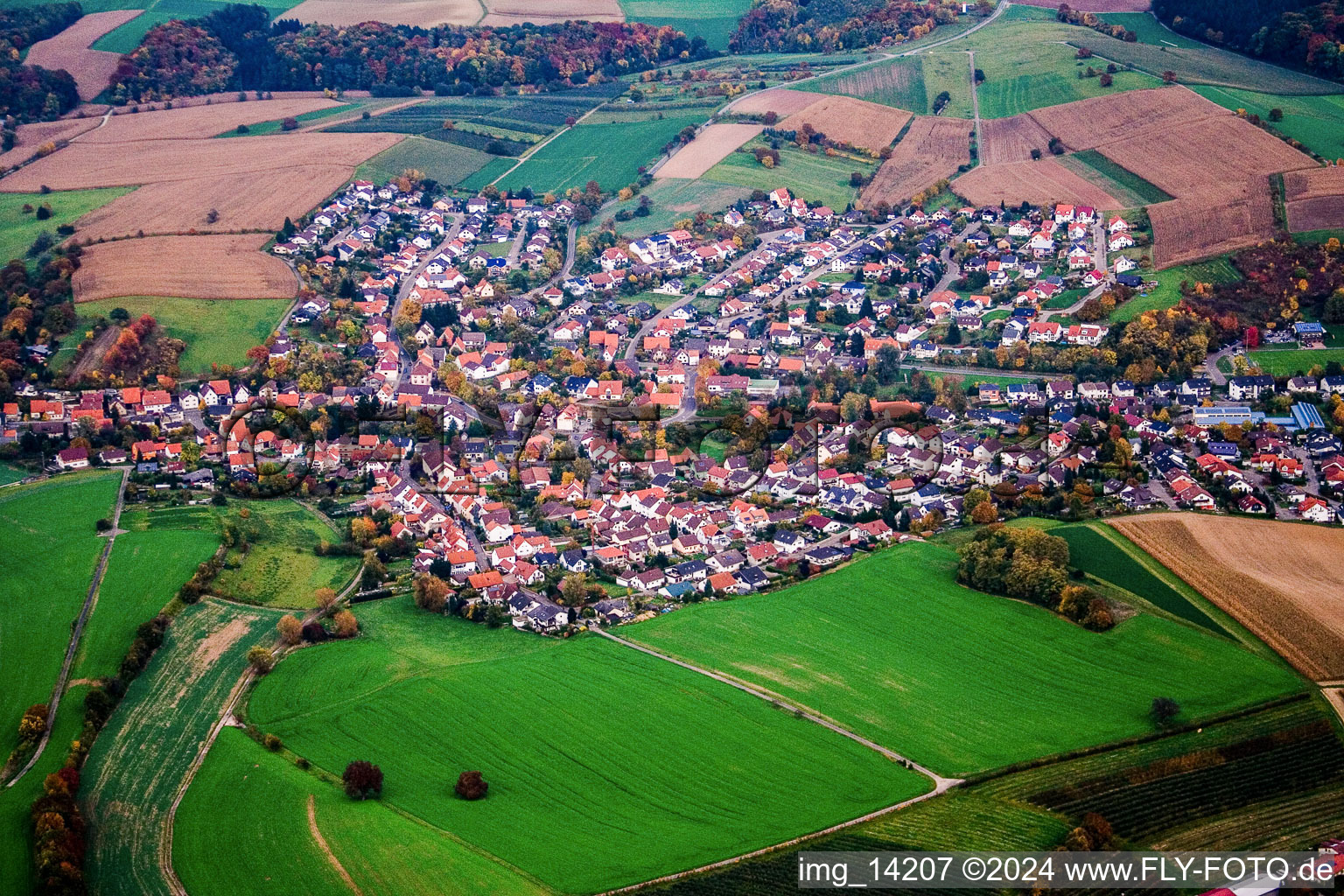 Photographie aérienne de Horrenberg dans le département Bade-Wurtemberg, Allemagne