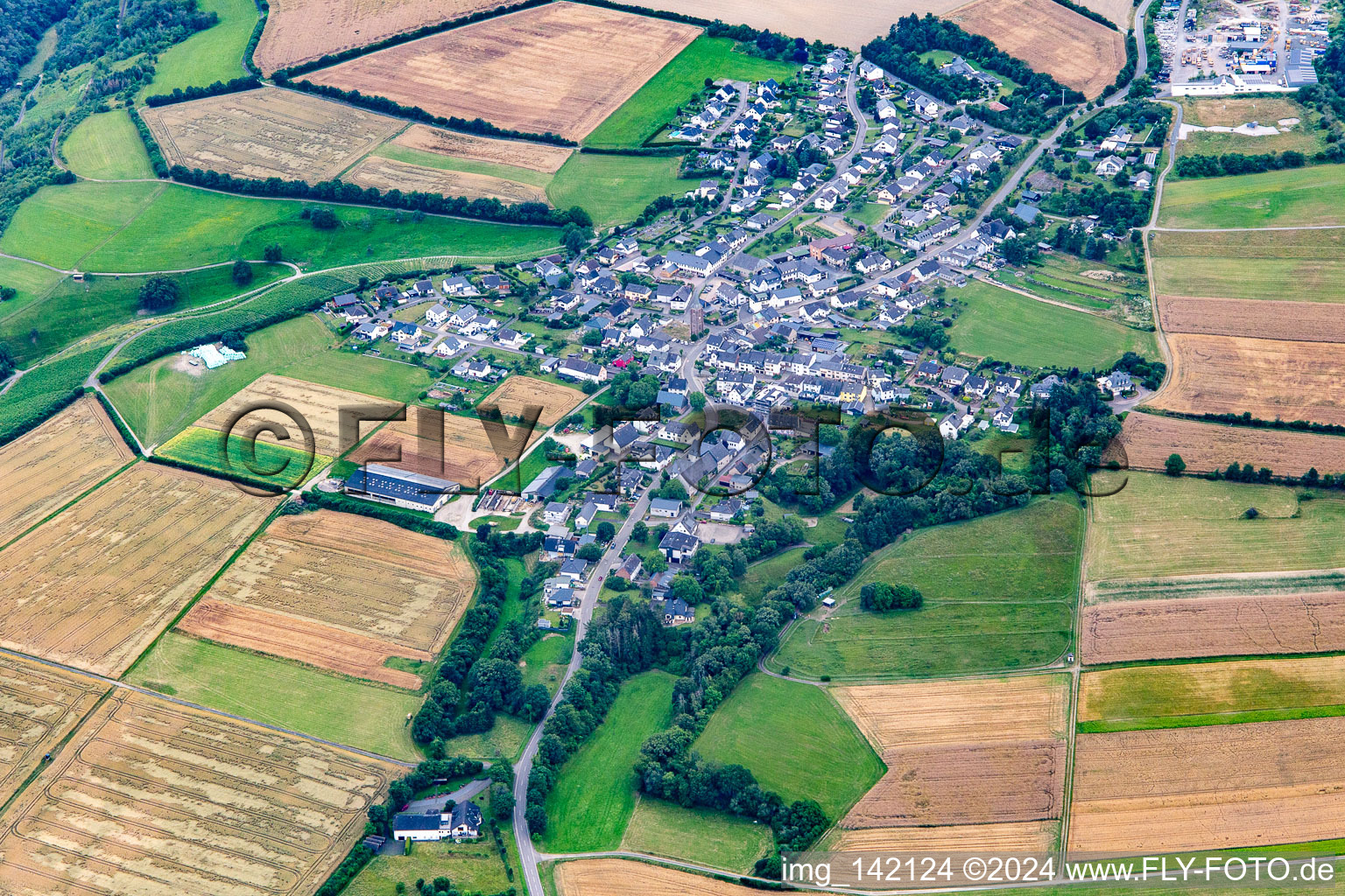 Vue aérienne de Quartier Dellhofen in Oberwesel dans le département Rhénanie-Palatinat, Allemagne