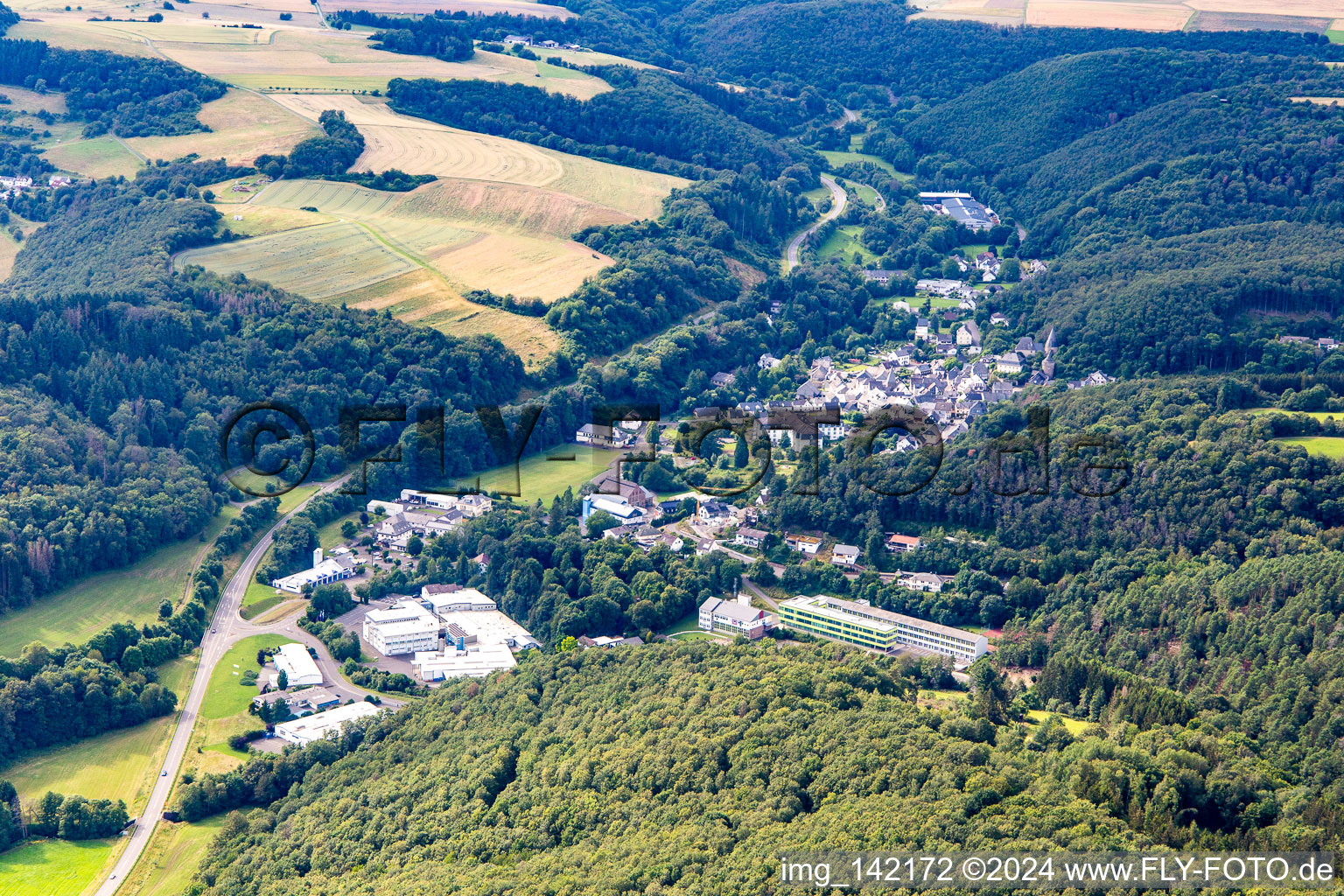 Vue aérienne de IGS Herrstein-Rhaunen Magister Laukhard à Herrstein dans le département Rhénanie-Palatinat, Allemagne