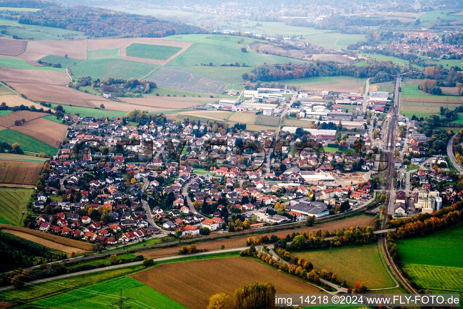 Photographie aérienne de Zuzenhausen dans le département Bade-Wurtemberg, Allemagne