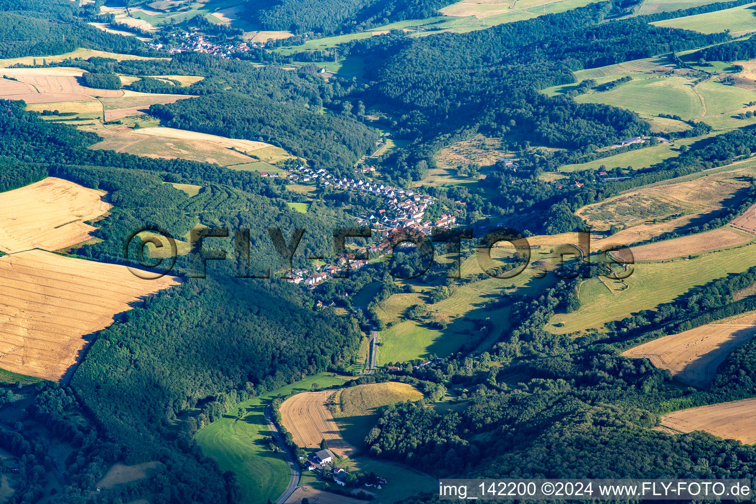 Vue aérienne de Glantal à Odenbach dans le département Rhénanie-Palatinat, Allemagne