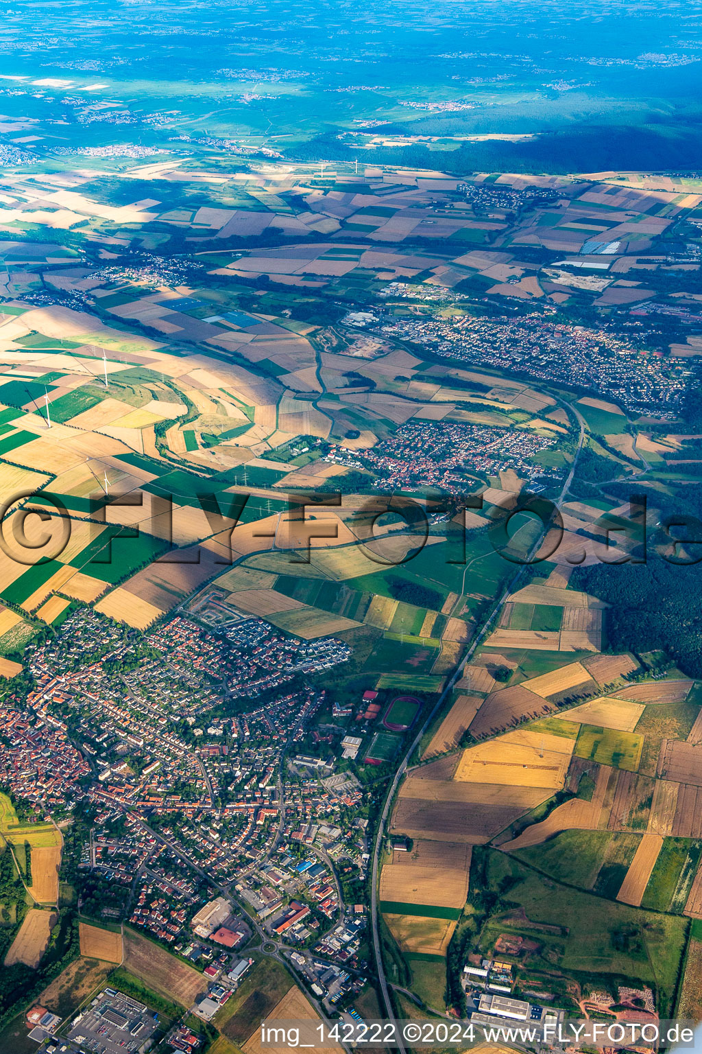 Göllheim dans le département Rhénanie-Palatinat, Allemagne d'en haut