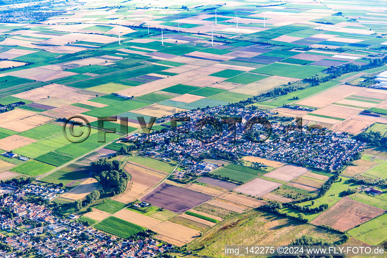 Quartier Ottersheim in Ottersheim bei Landau dans le département Rhénanie-Palatinat, Allemagne vue d'en haut