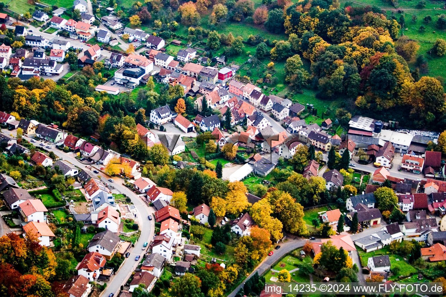 Vue oblique de Quartier Waldwimmersbach in Lobbach dans le département Bade-Wurtemberg, Allemagne