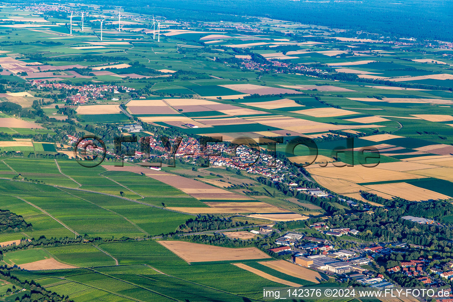 Vue aérienne de Quartier Kapellen in Kapellen-Drusweiler dans le département Rhénanie-Palatinat, Allemagne