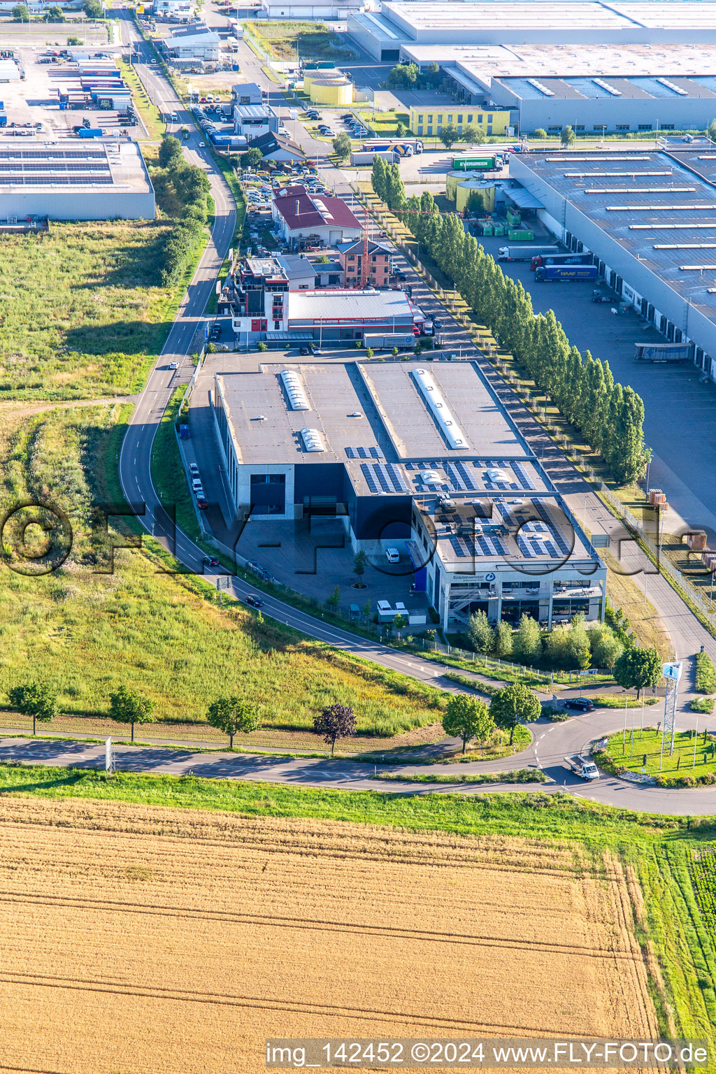 Vue aérienne de Atelier Palatinat du Sud à le quartier Offenbach in Offenbach an der Queich dans le département Rhénanie-Palatinat, Allemagne