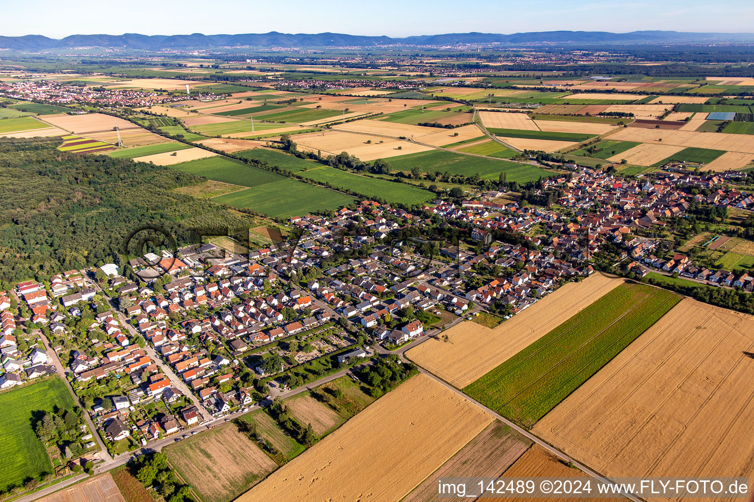 Vue aérienne de De l'est à Westheim dans le département Rhénanie-Palatinat, Allemagne