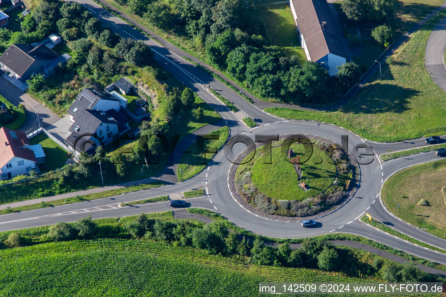 Vue oblique de Germersheim dans le département Rhénanie-Palatinat, Allemagne