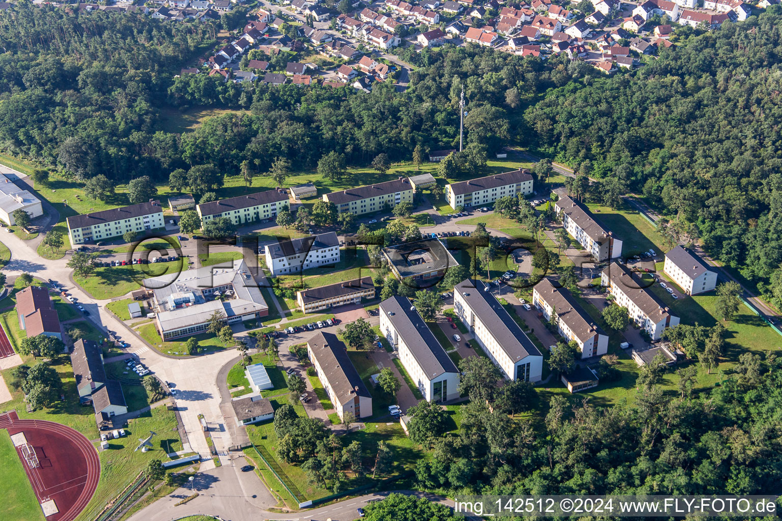 Germersheim dans le département Rhénanie-Palatinat, Allemagne vue d'en haut