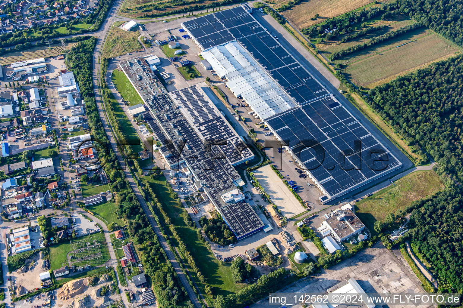 Vue aérienne de Goodyearstr à Philippsburg dans le département Bade-Wurtemberg, Allemagne