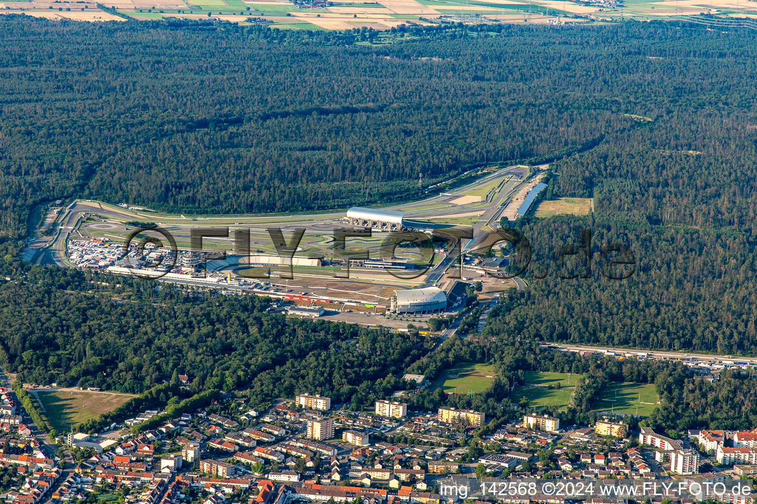 Vue aérienne de Hockenheimring Bade-Wurtemberg à Hockenheim dans le département Bade-Wurtemberg, Allemagne