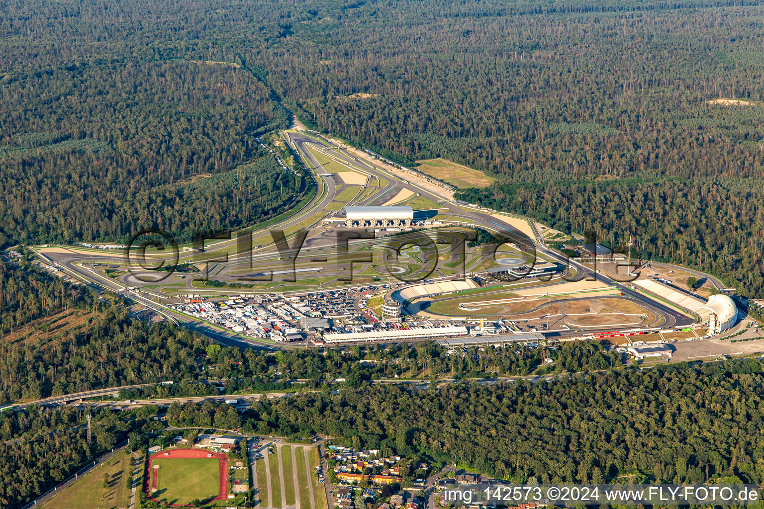 Vue aérienne de Hockenheimring Bade-Wurtemberg à Hockenheim dans le département Bade-Wurtemberg, Allemagne