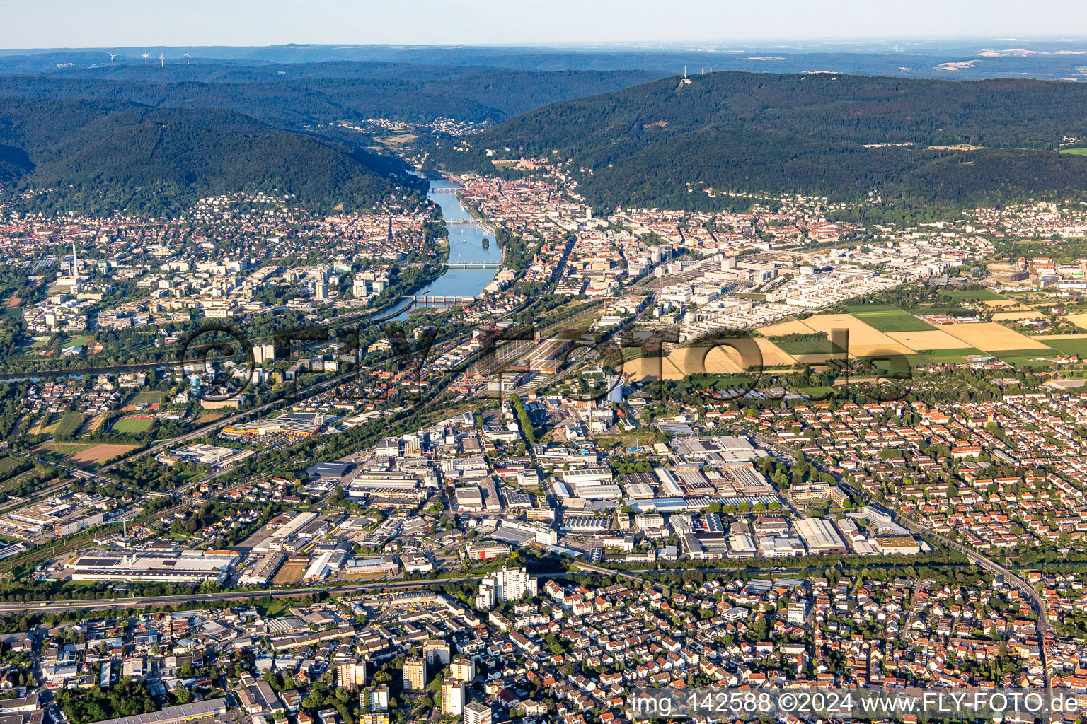 Vue aérienne de Quartier Pfaffengrund-Nord in Heidelberg dans le département Bade-Wurtemberg, Allemagne