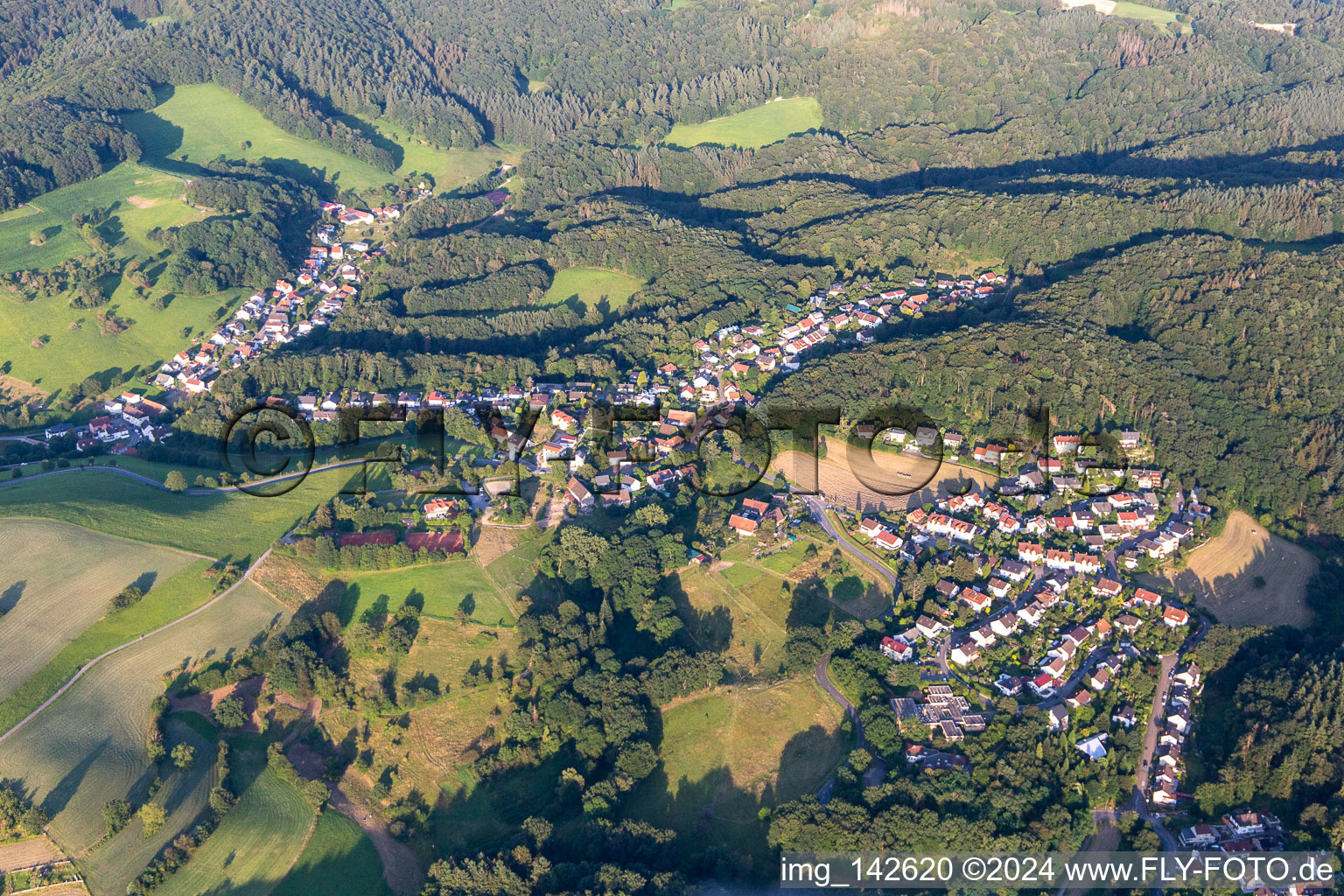 Vue aérienne de Quartier Wünschmichelbach in Weinheim dans le département Bade-Wurtemberg, Allemagne