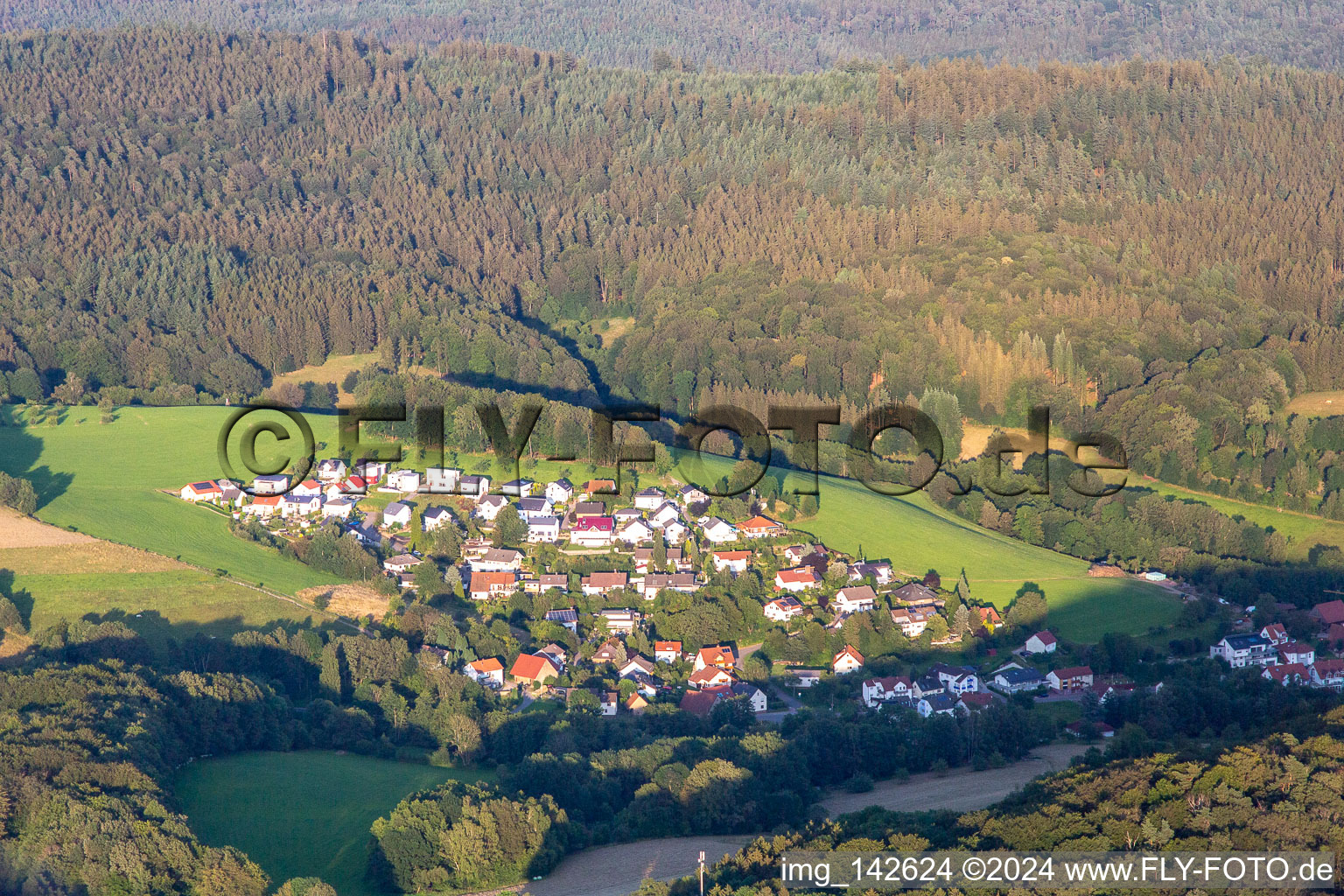 Vue aérienne de Quartier Unter-Abtsteinach in Abtsteinach dans le département Hesse, Allemagne