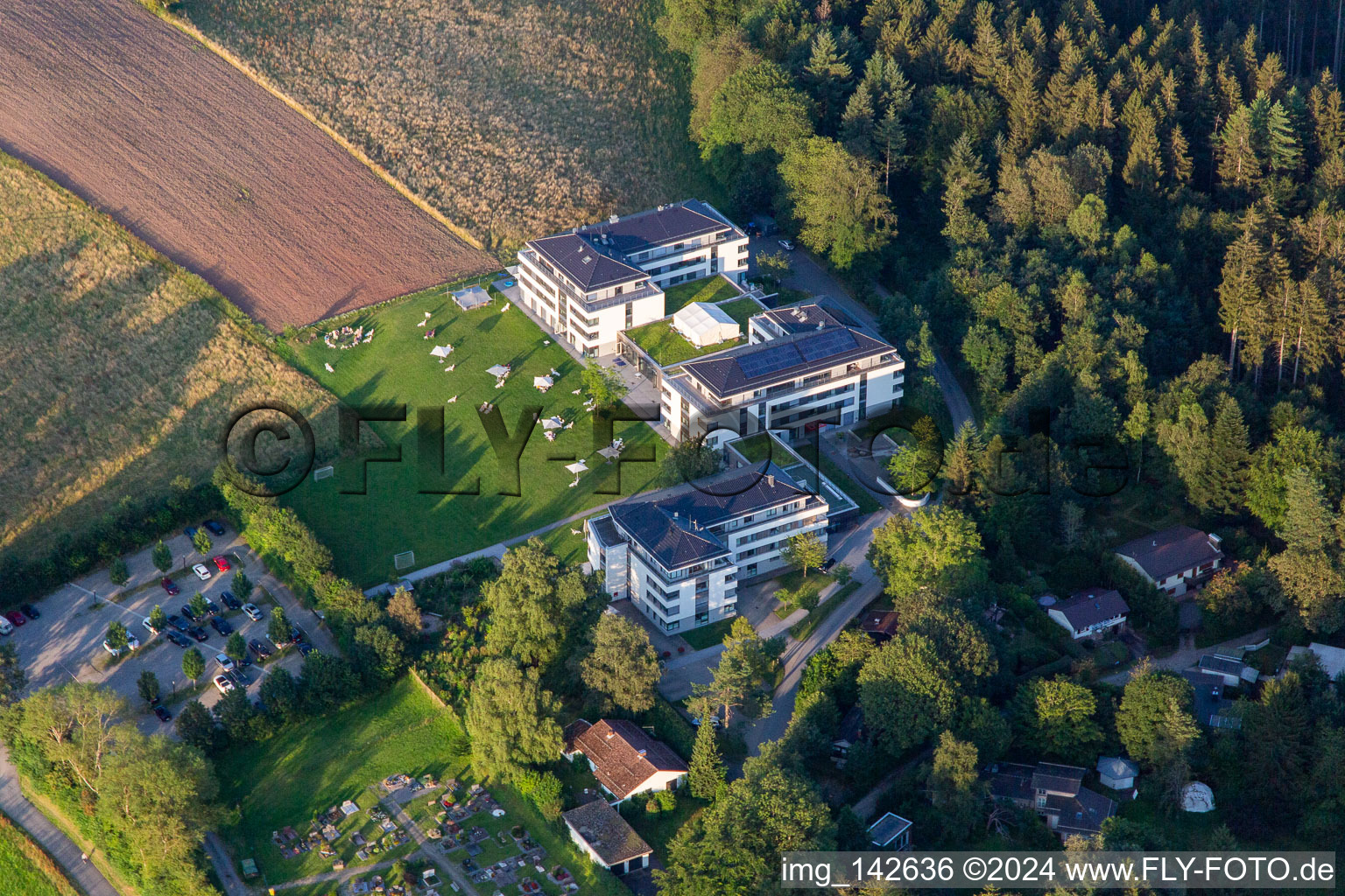 Vue aérienne de Clinique sysTelios à le quartier Siedelsbrunn in Wald-Michelbach dans le département Hesse, Allemagne