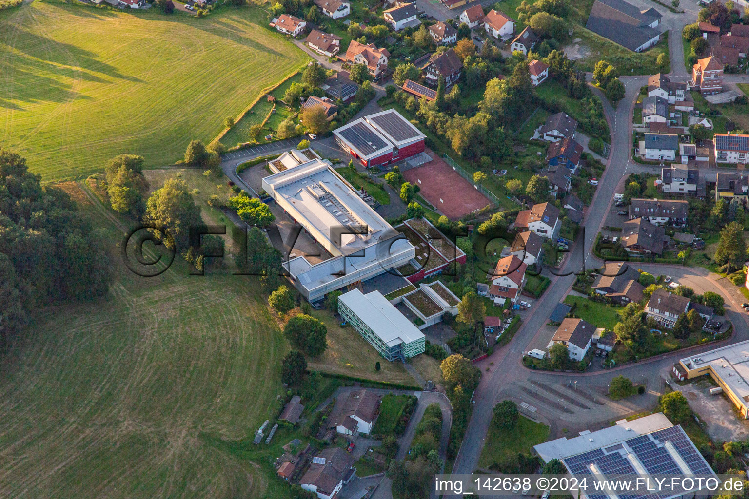 Vue aérienne de Lycée d'Überwald à le quartier Spechtbach in Wald-Michelbach dans le département Hesse, Allemagne