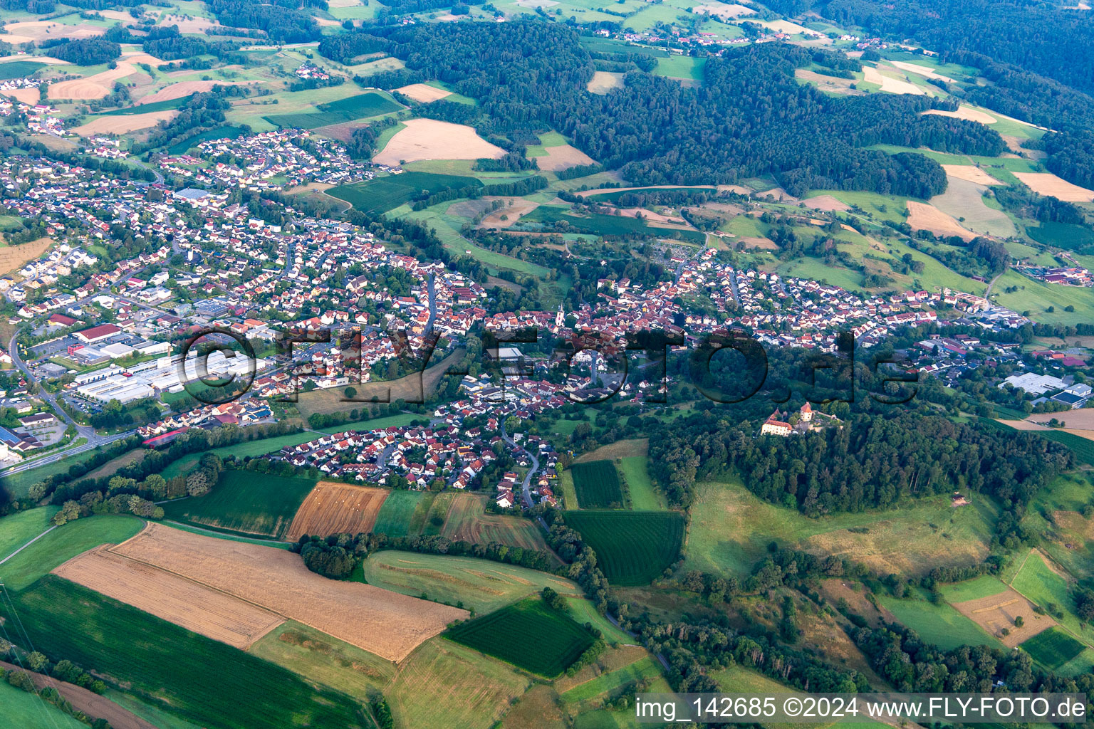 Reichelsheim dans le département Hesse, Allemagne d'en haut