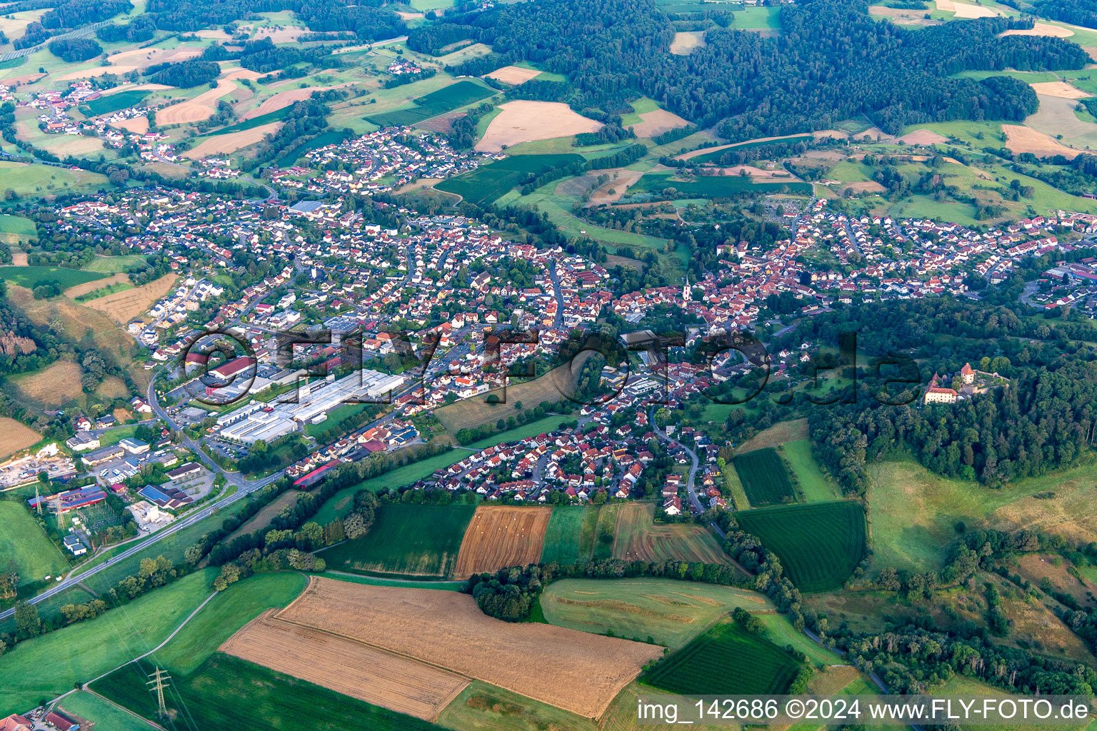 Reichelsheim dans le département Hesse, Allemagne hors des airs