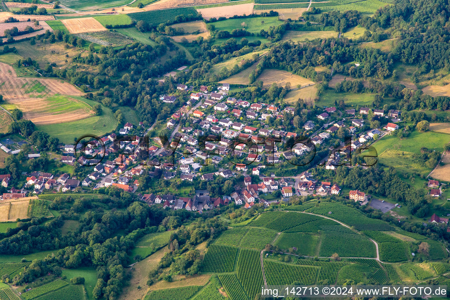 Vue aérienne de Du nord à le quartier Zell in Bensheim dans le département Hesse, Allemagne