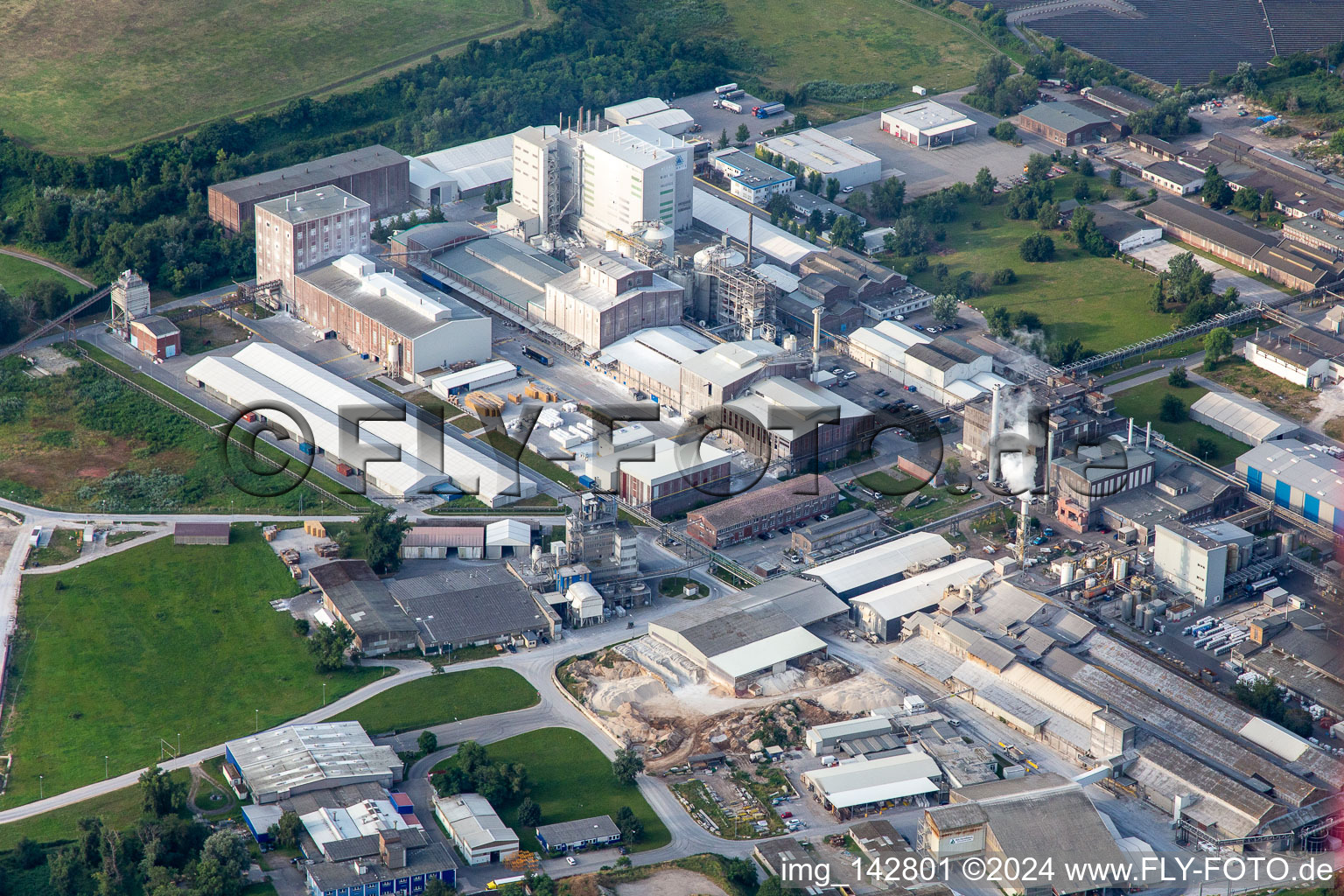 Vue aérienne de Parc industriel Ludwigshafen-Süd à le quartier Rheingönheim in Ludwigshafen am Rhein dans le département Rhénanie-Palatinat, Allemagne