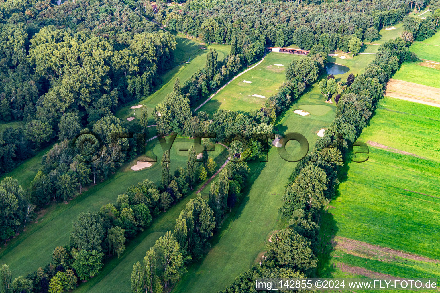 Golf Club Palatinat à le quartier Geinsheim in Neustadt an der Weinstraße dans le département Rhénanie-Palatinat, Allemagne d'en haut