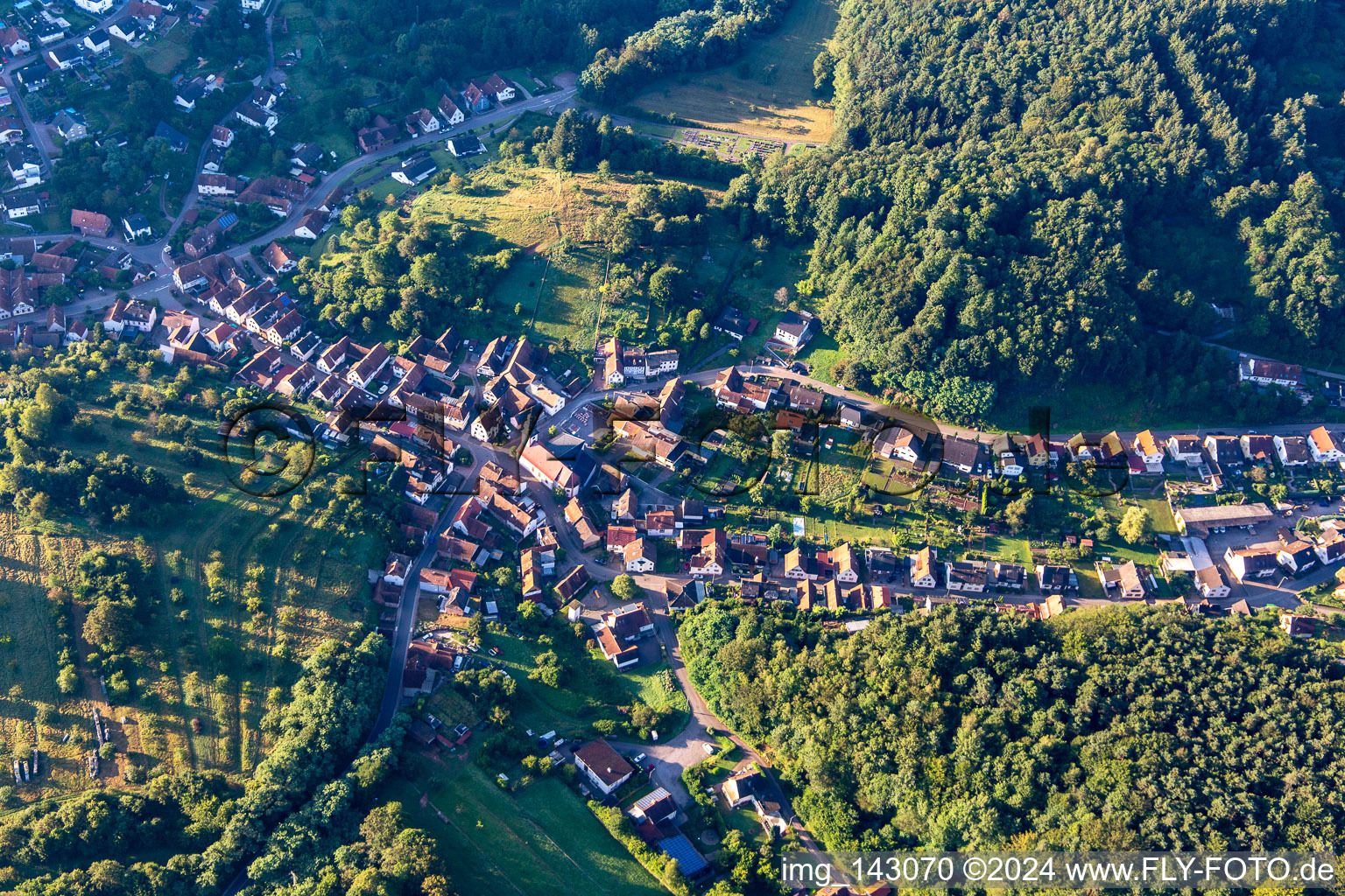 Schwanheim dans le département Rhénanie-Palatinat, Allemagne d'un drone