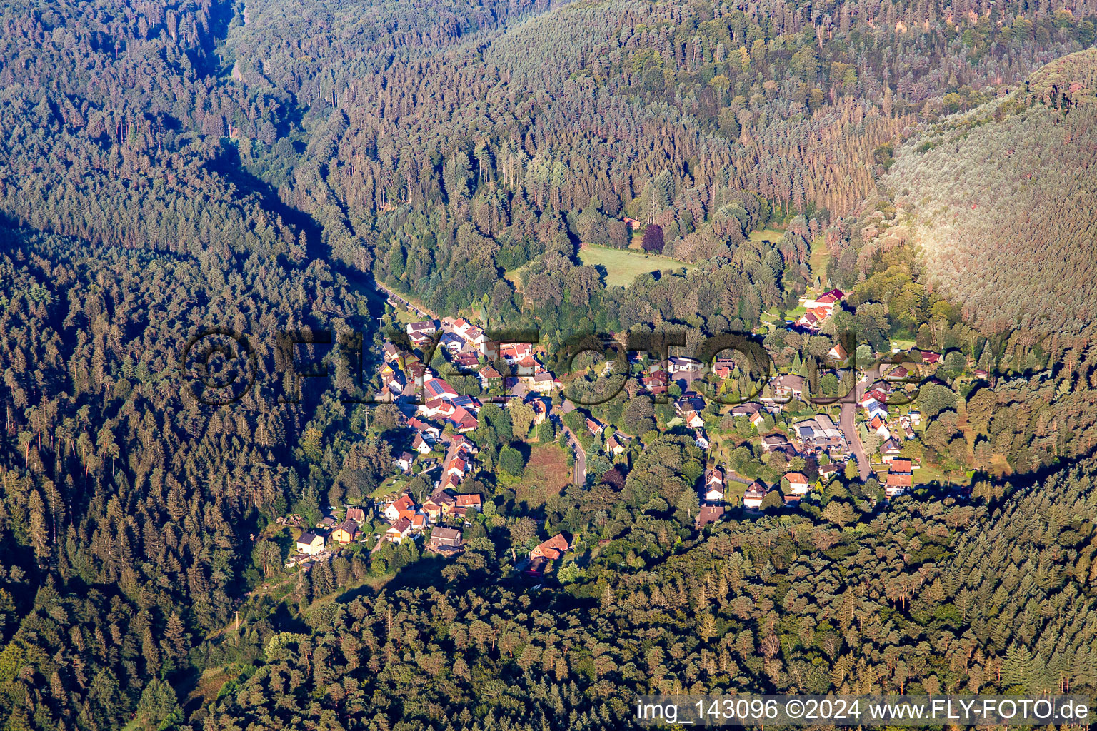 Vue aérienne de Quartier Langmühle in Lemberg dans le département Rhénanie-Palatinat, Allemagne