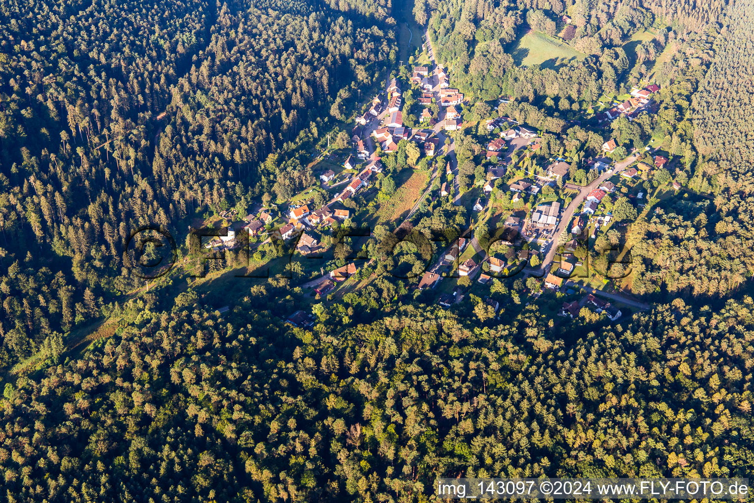 Vue aérienne de Quartier Langmühle in Lemberg dans le département Rhénanie-Palatinat, Allemagne