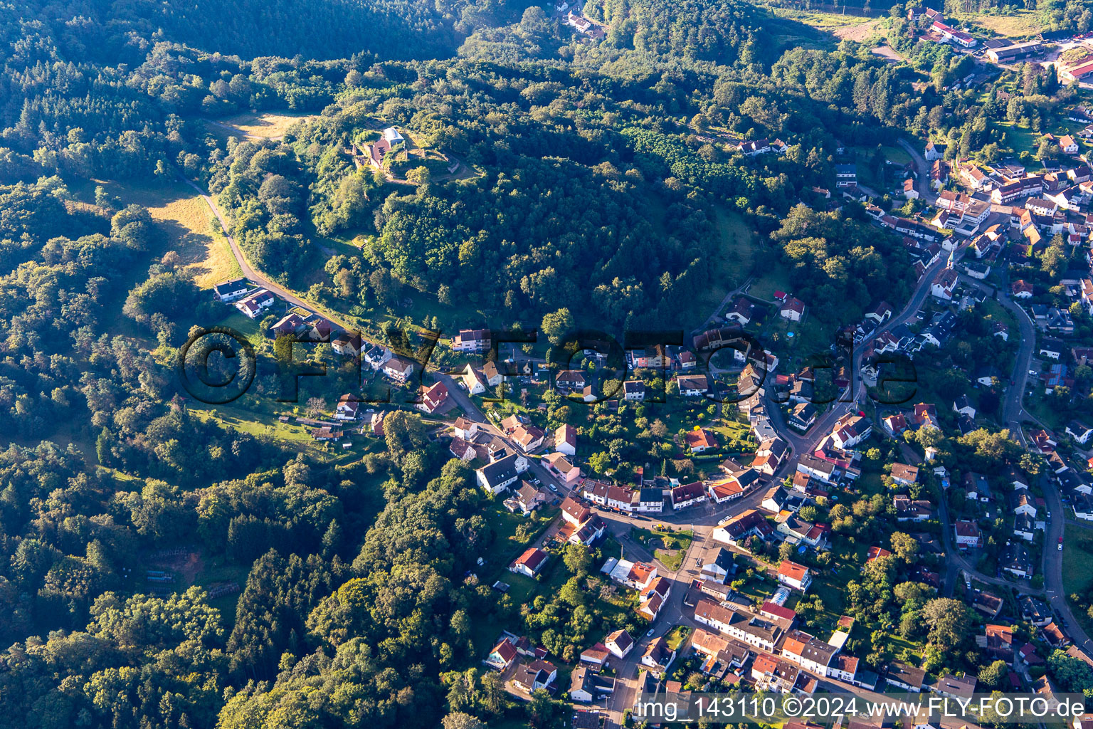 Vue aérienne de Bergstr. à Lemberg dans le département Rhénanie-Palatinat, Allemagne