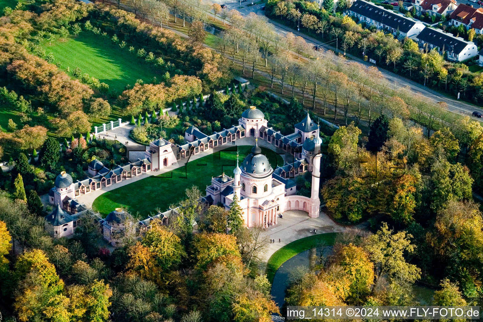 Photographie aérienne de Schwetzingen dans le département Bade-Wurtemberg, Allemagne