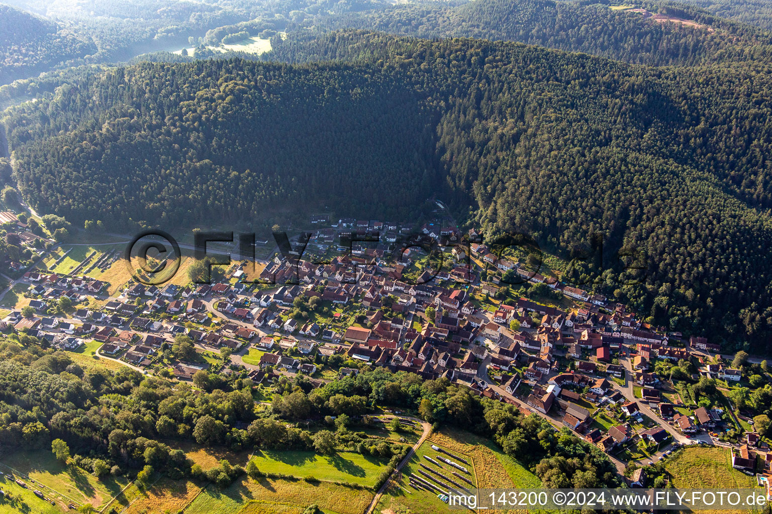 Du nord-ouest à Vorderweidenthal dans le département Rhénanie-Palatinat, Allemagne hors des airs