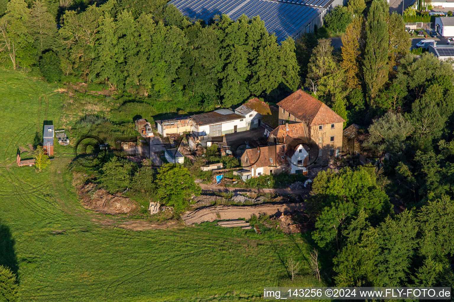 Photographie aérienne de Barthelsmühle à le quartier Minderslachen in Kandel dans le département Rhénanie-Palatinat, Allemagne