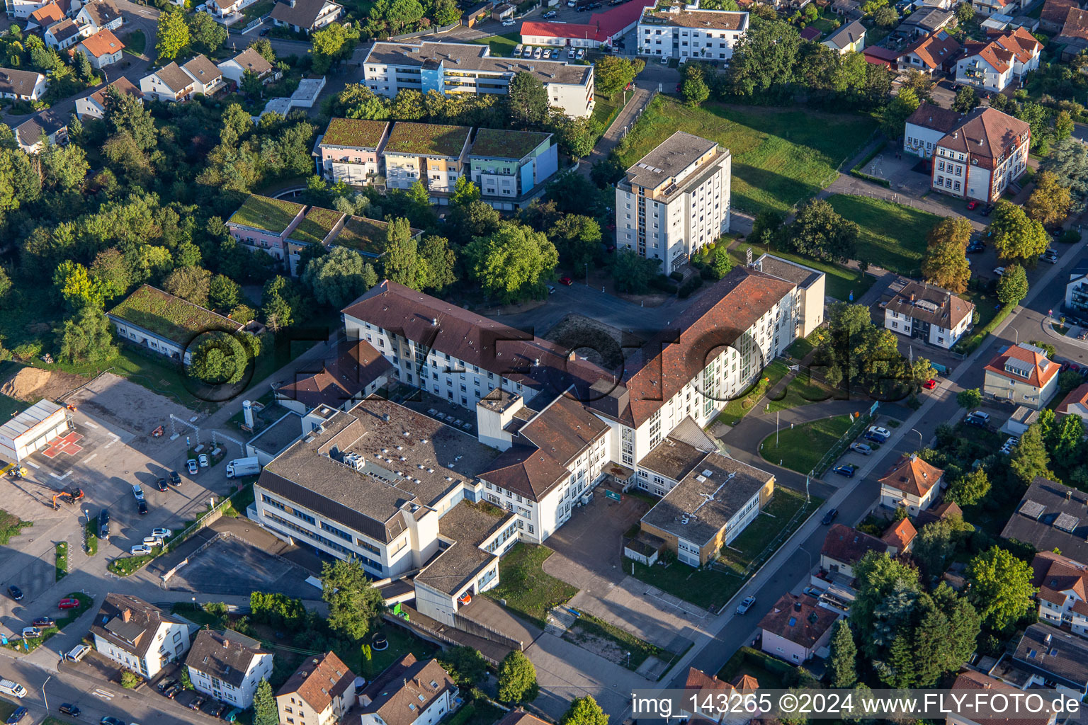 Vue aérienne de Chantier de l'Asklepios Südpfalzkliniken à Kandel dans le département Rhénanie-Palatinat, Allemagne