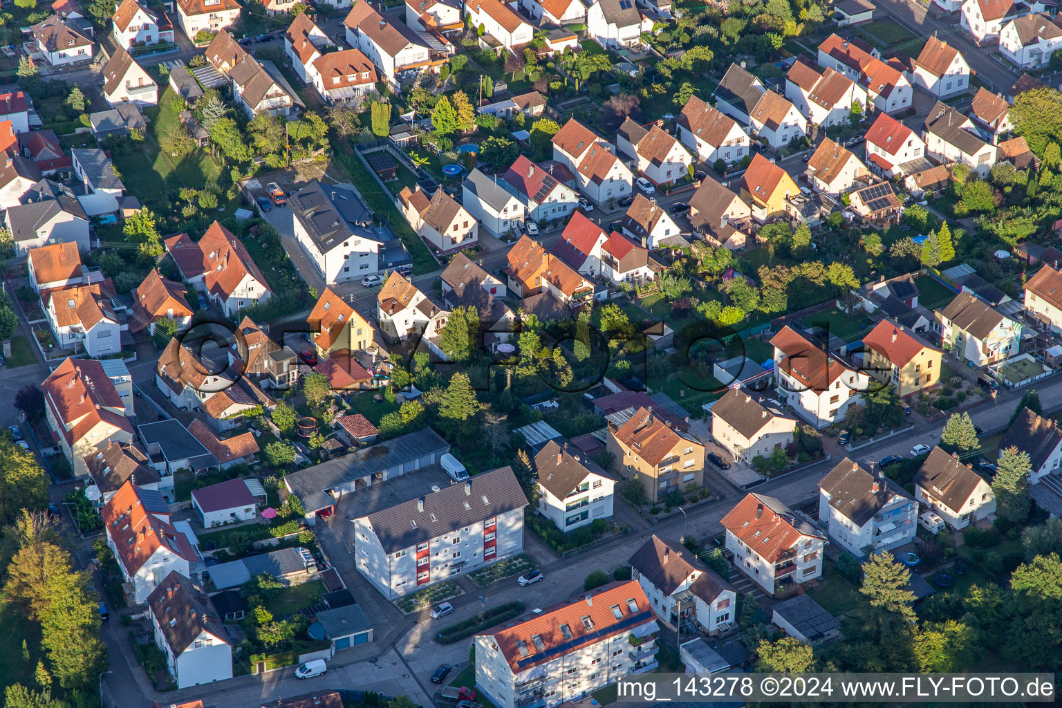 Elsässerstr à Kandel dans le département Rhénanie-Palatinat, Allemagne vue d'en haut